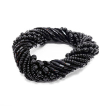 The Beaded Napkin Ring - Black – plastic napkin in black – product view 1