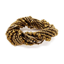 The Beaded Napkin Ring - Gold – plastic napkin in gold – product view 1