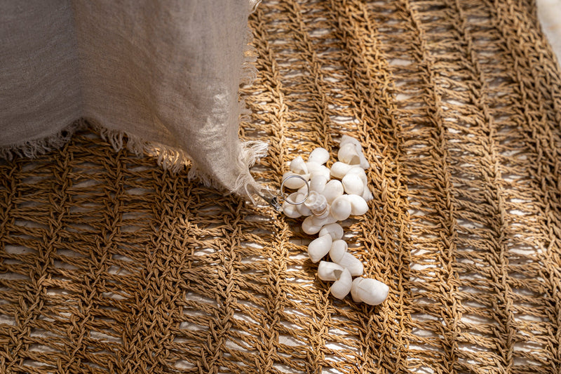 The Table Cloth Hanger - White in shell — handmade luxury tablecloth curated by Laiyahome — view 2