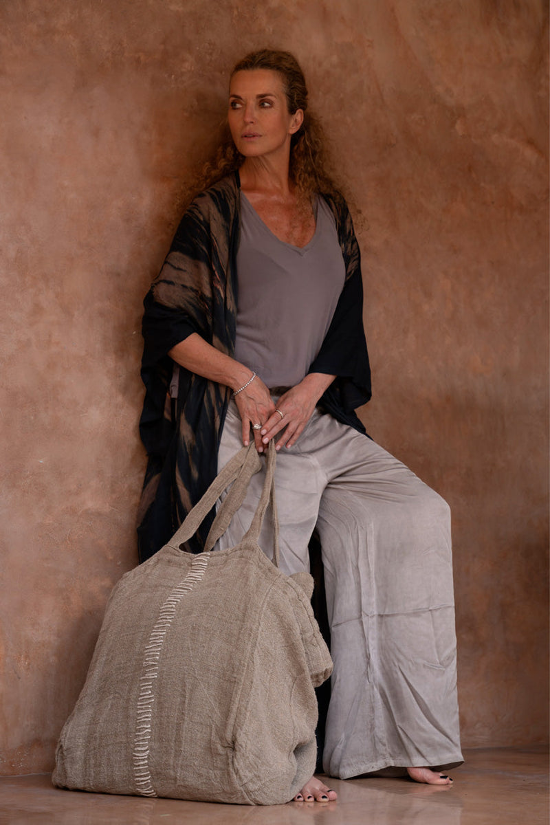 Le sac cabas en lin Tote-ally - Naturel