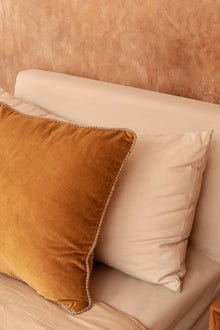 Capa de almofada Velvet Crush - Mostarda - 50x50