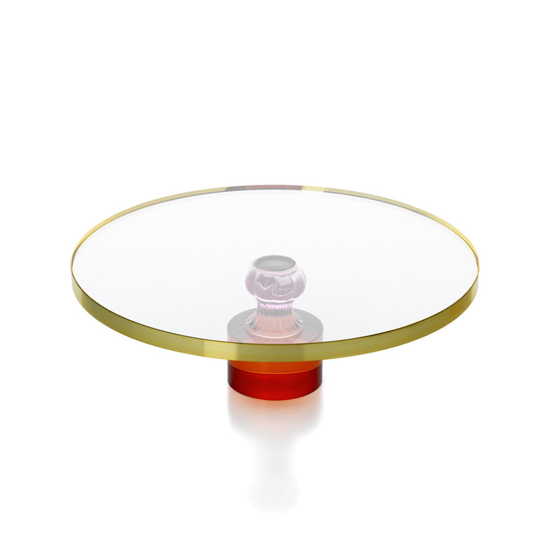 The Gemstone Cake Platter in glass — handmade luxury serving tray curated by Laiyahome — view 2