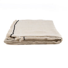 The Tuscany Tablecloth - Natural Black - 150x250 in linen — handmade luxury tablecloth curated by Laiyahome