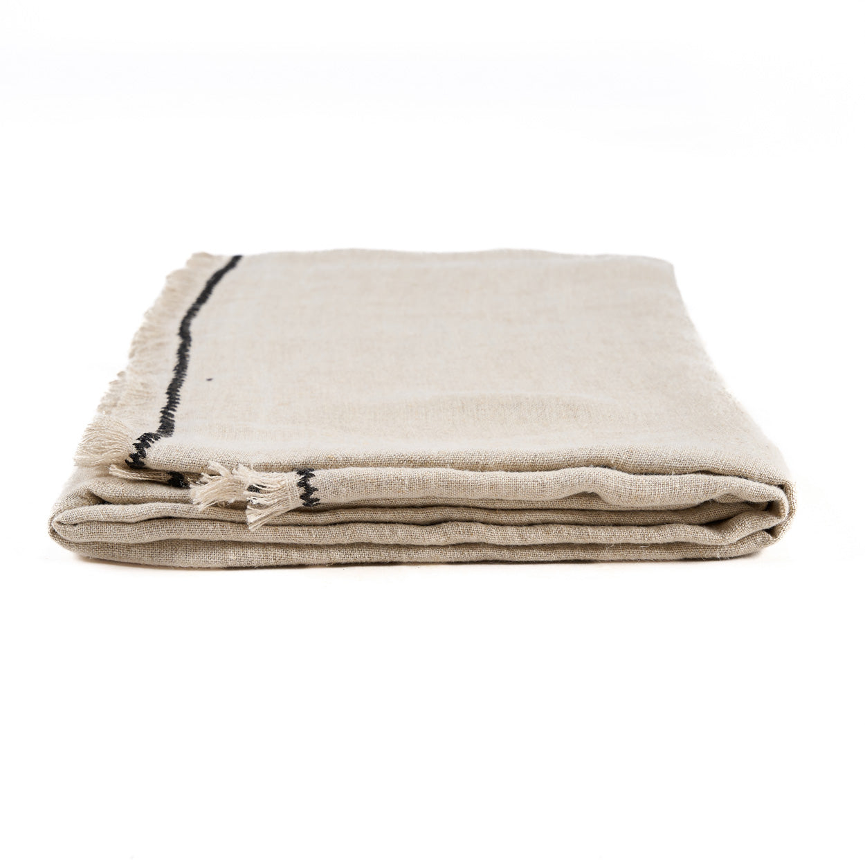 The Tuscany Tablecloth - Natural Black - 150x300 in linen — handmade luxury tablecloth curated by Laiyahome