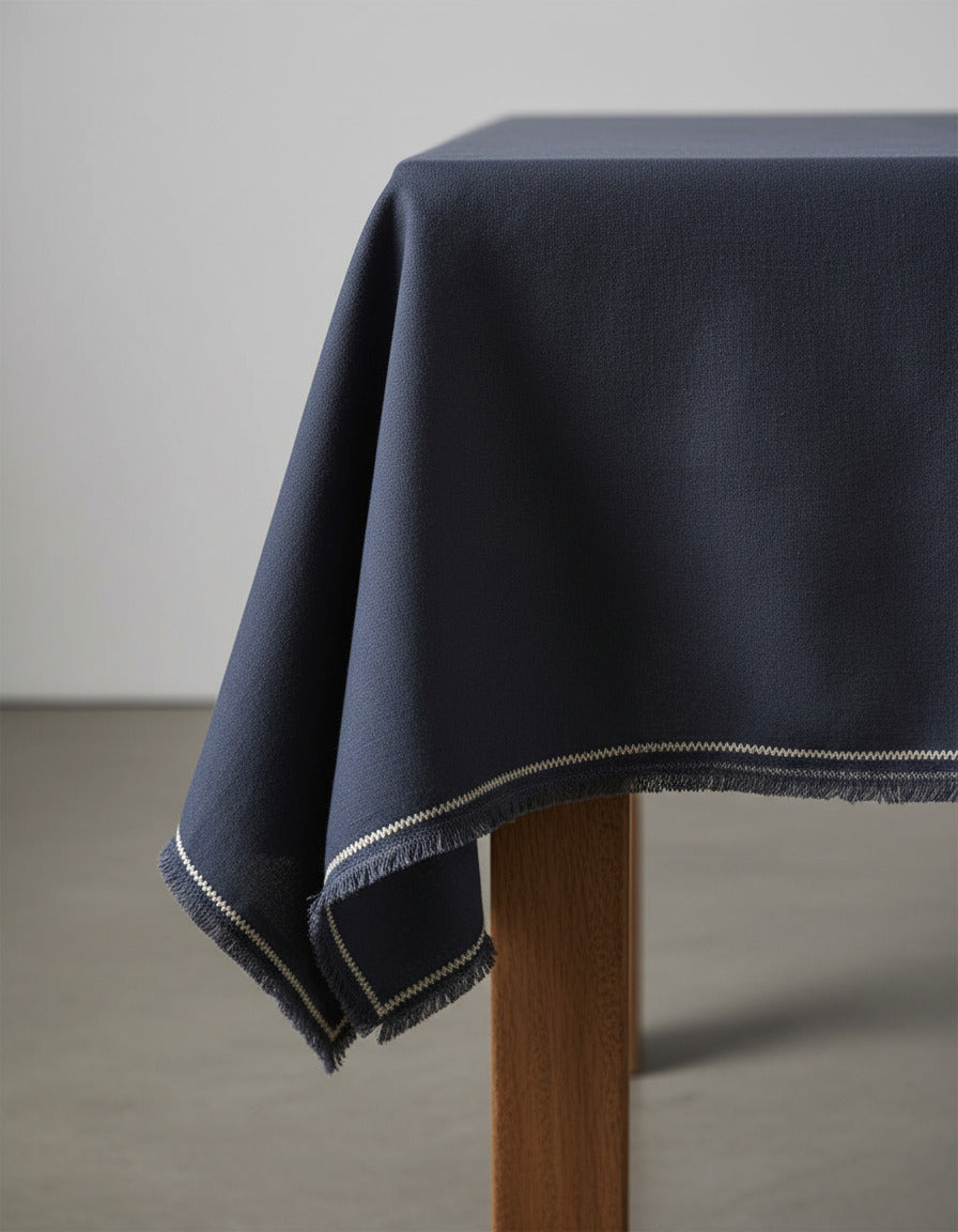 The Tuscany Tablecloth - Black Natural - 150x300