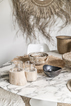 The Burned Curved Bowls - Black - Set of 3 in terracotta — handmade luxury bowl curated by Laiyahome — view 2