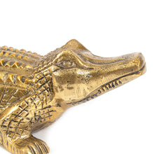 Suporte para livros em forma de crocodilo - Latão