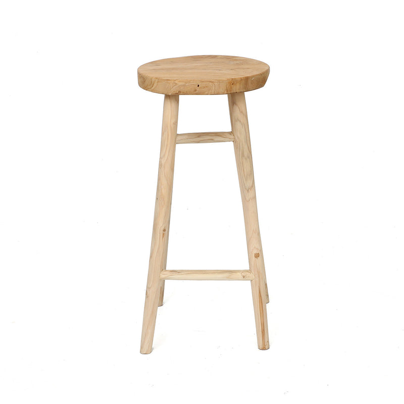 The Kedut Bar Stool - Natural in wood — handmade luxury bar stool curated by Laiyahome