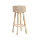 The Raffia Bar Stool in wood — handmade luxury bar stool curated by Laiyahome