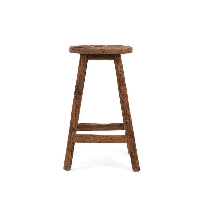 The Shibori Bar Stool - Natural in wood — handmade luxury bar stool curated by Laiyahome
