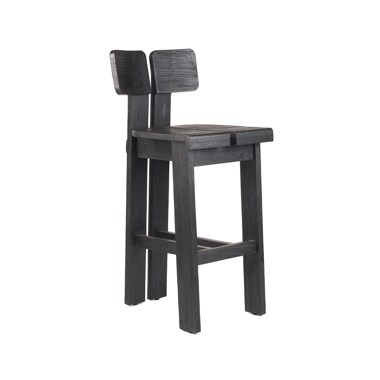 The Sama Sama Barstool - Black in wood — handmade luxury bar stool curated by Laiyahome