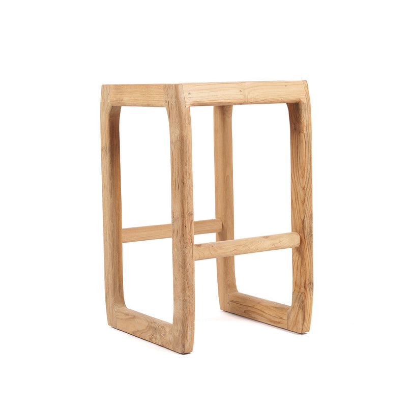The Ithaca Bar Stool - Outdoor in wood — handmade luxury bar stool curated by Laiyahome