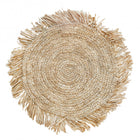 The Fringe Raffia Placemat Round - Natural in raffia — handmade luxury placemat curated by Laiyahome