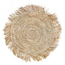 The Fringe Raffia Placemat Round - Natural in raffia — handmade luxury placemat curated by Laiyahome