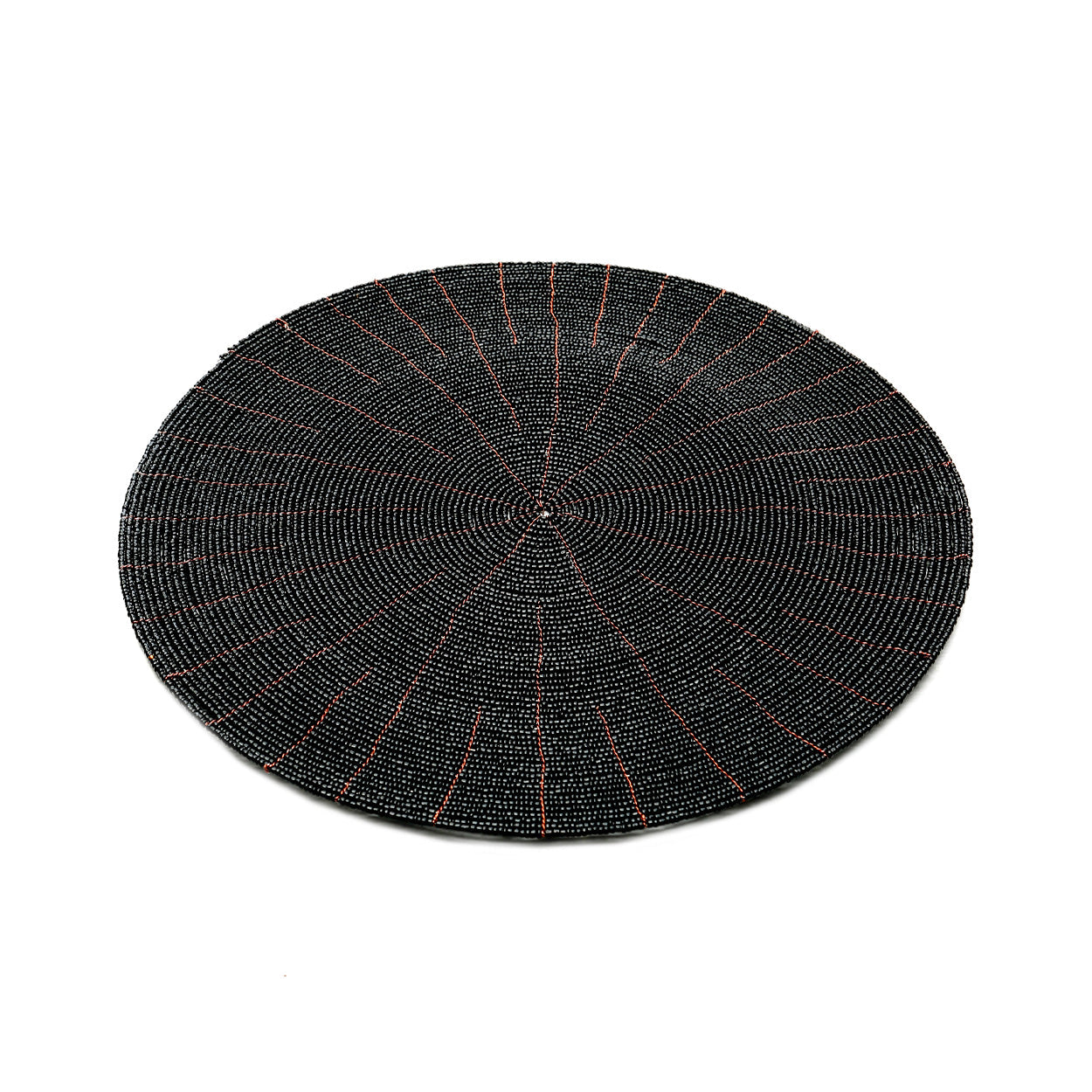 The Beaded Placemat - Black in plastic — handmade luxury placemat curated by Laiyahome