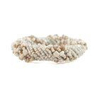 The Beaded Napkin Ring - White in plastic — handmade luxury napkin curated by Laiyahome