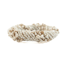 The Beaded Napkin Ring - White in plastic — handmade luxury napkin curated by Laiyahome