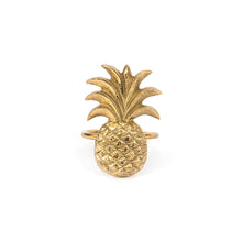 The Pineapple Napkin Ring - Gold in brass — handmade luxury napkin curated by Laiyahome