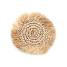 The Fringe Raffia Coaster - Natural in raffia — handmade luxury coaster curated by Laiyahome