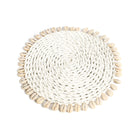 The Seagrass Shell Pan Coaster - Natural in seagrass — handmade luxury coaster curated by Laiyahome