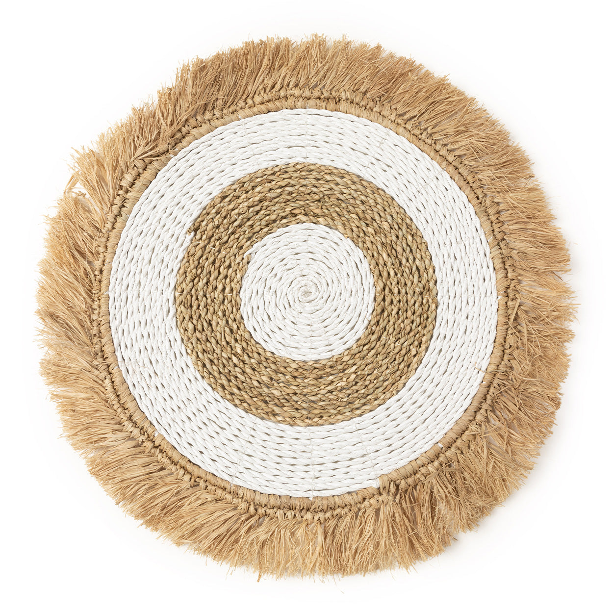 The Seagrass Raffia Placemat - Natural White in seagrass — handmade luxury placemat curated by Laiyahome