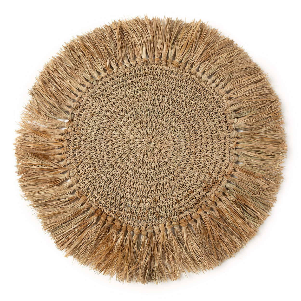 The Crochet Raffia Placemat - Natural in raffia — handmade luxury placemat curated by Laiyahome