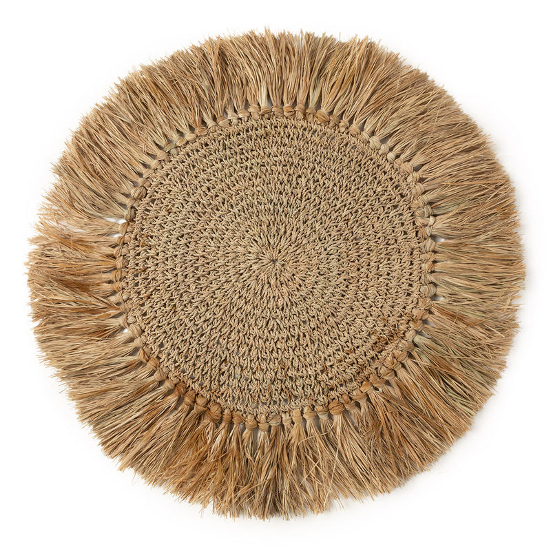 The Crochet Raffia Placemat - Natural in raffia — handmade luxury placemat curated by Laiyahome