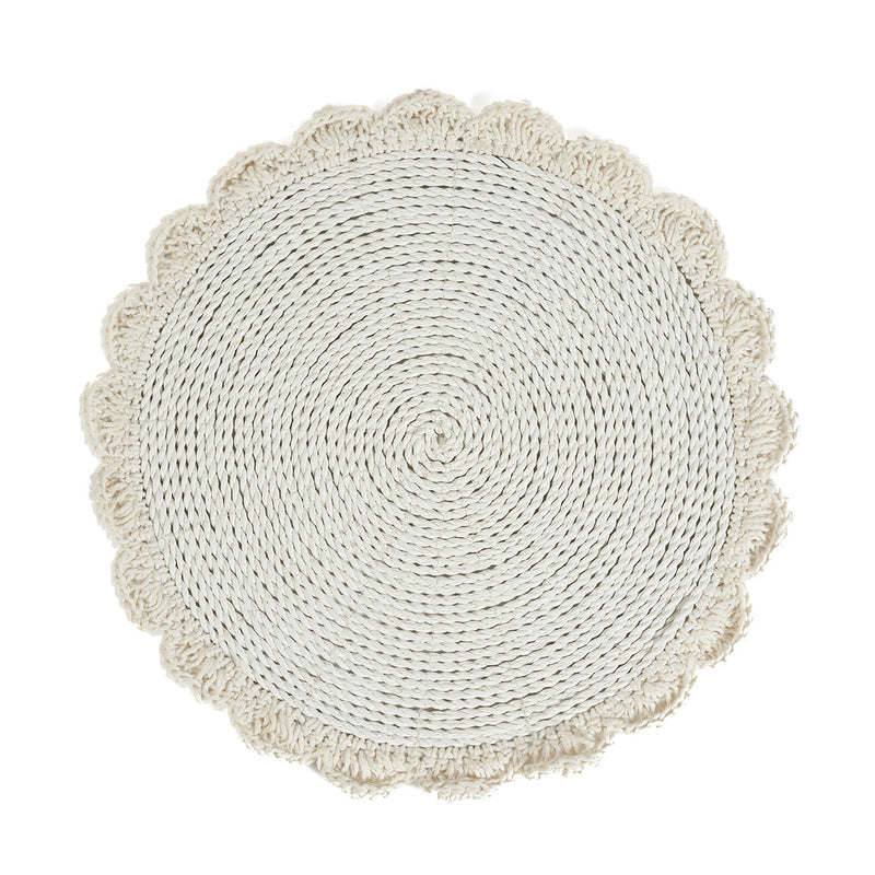 The Macrame Marriage Placemat - Natural in seagrass — handmade luxury placemat curated by Laiyahome