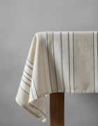 The Provence Tablecloth - Natural Black White - 150x300 in linen — handmade luxury tablecloth curated by Laiyahome — view 2