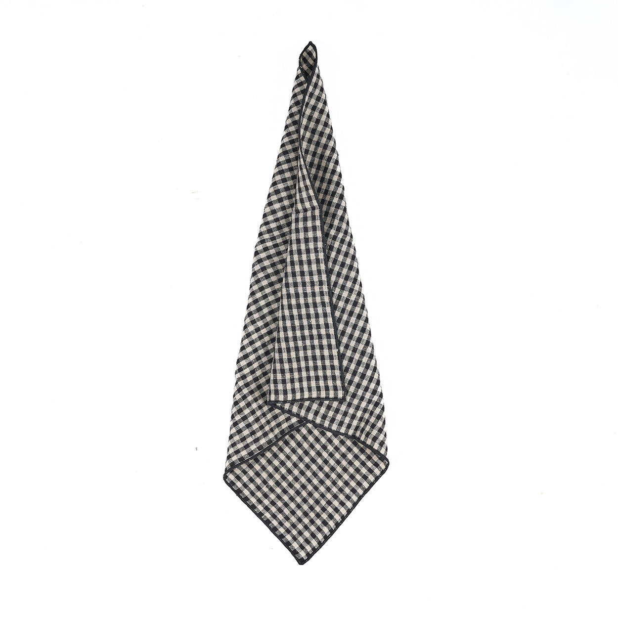 The Picknick Napkin - Natural Black - 45x45 in linen — handmade luxury napkin curated by Laiyahome