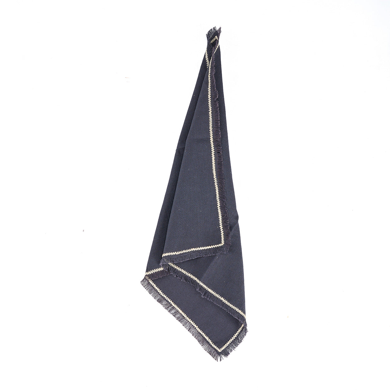 The Tuscany Napkin - Black Natural - 45x45 in linen — handmade luxury napkin curated by Laiyahome