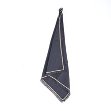 The Tuscany Napkin - Black Natural - 45x45 in linen — handmade luxury napkin curated by Laiyahome
