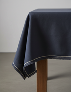The Tuscany Tablecloth - Black Natural - 150x300 in linen — handmade luxury tablecloth curated by Laiyahome — view 2
