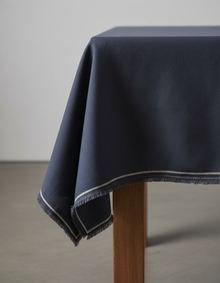 The Tuscany Tablecloth - Black Natural - 150x300 in linen — handmade luxury tablecloth curated by Laiyahome — view 2