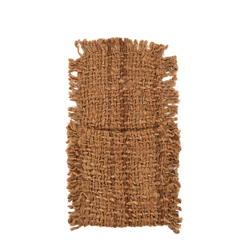 The Oh My Gee Cutlery Holder - Brown in cotton — handmade luxury knife rest curated by Laiyahome