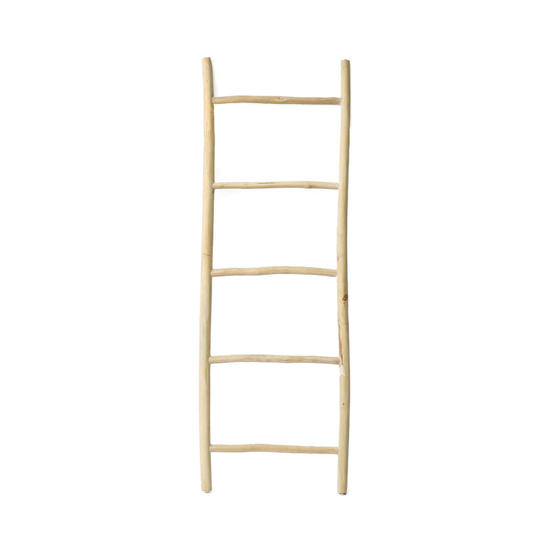 The Tulum Ladder - Natural - 165 in wood — handmade luxury towel rack curated by Laiyahome