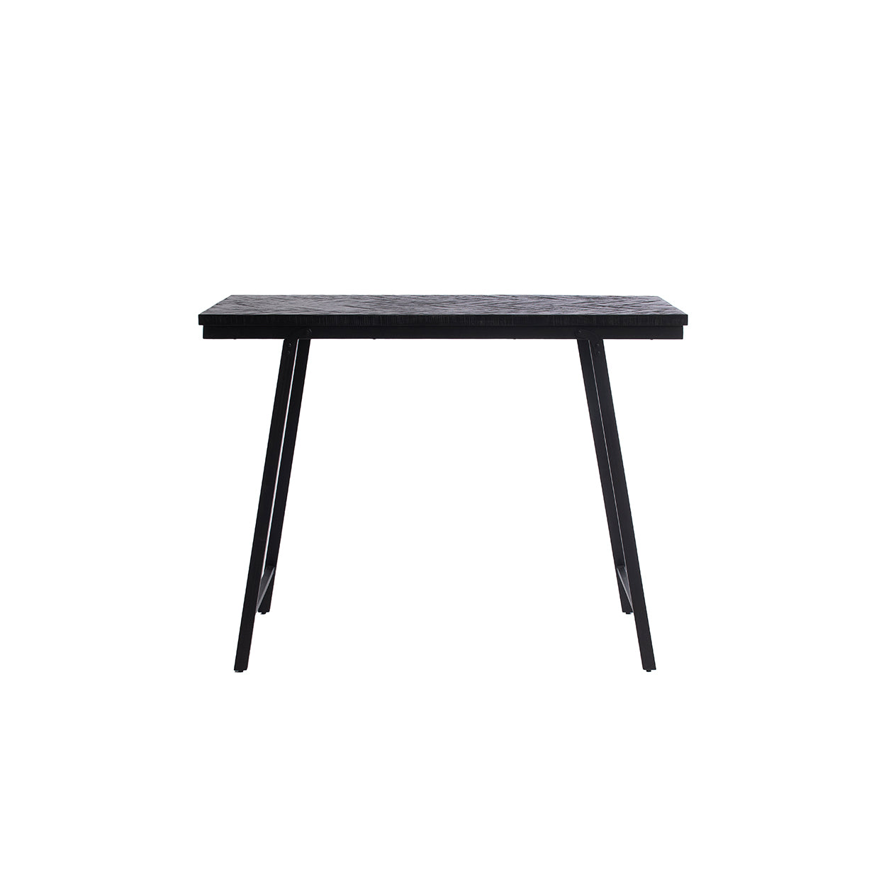 The Herringbone High Table - Black - 140cm in wood — handmade luxury console table curated by Laiyahome