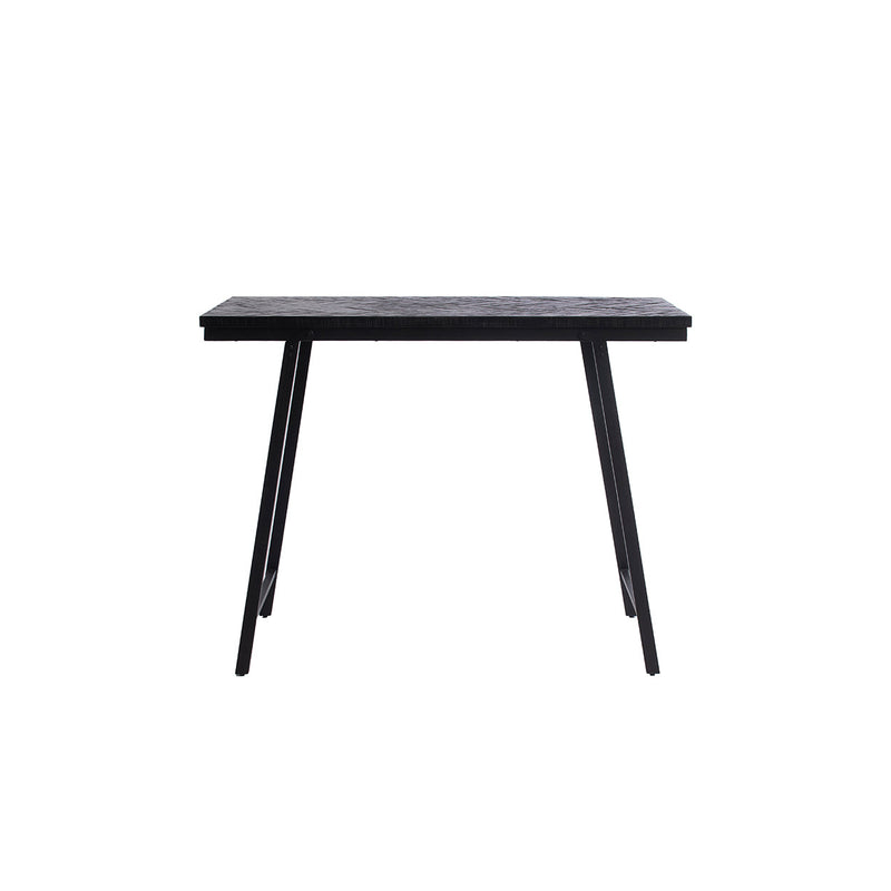 The Herringbone High Table - Black - 140cm in wood — handmade luxury console table curated by Laiyahome