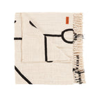 The Evil Eye Bed Throw - Natural Black in cotton — handmade luxury throw blanket curated by Laiyahome