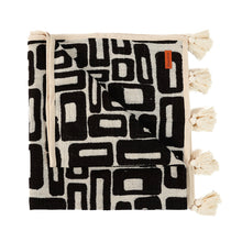 The Aztec Bed Throw - Natural Black in cotton — handmade luxury throw blanket curated by Laiyahome