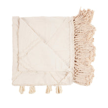 The Berber Bed Throw - Natural in cotton — handmade luxury throw blanket curated by Laiyahome