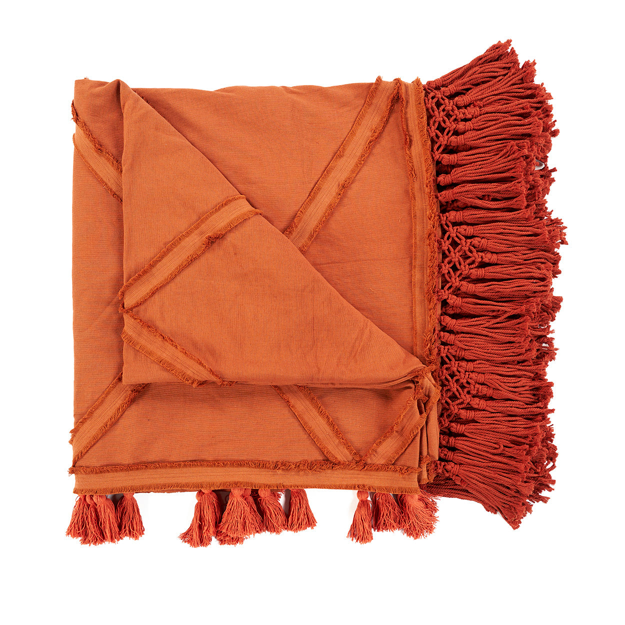 The Berber Bed Throw - Terracotta in cotton — handmade luxury throw blanket curated by Laiyahome