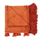 The Berber Bed Throw - Terracotta in cotton — handmade luxury throw blanket curated by Laiyahome