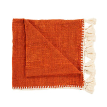 The Stitch Bed Throw - Terracotta in cotton — handmade luxury throw blanket curated by Laiyahome