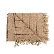 The s'il vous Plaid - Beige Black in cotton — handmade luxury throw blanket curated by Laiyahome