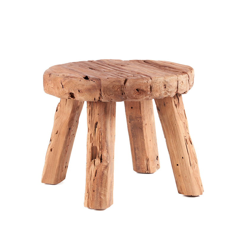 The Marabunta Rustic Side Table - Natural in wood — handmade luxury side table curated by Laiyahome