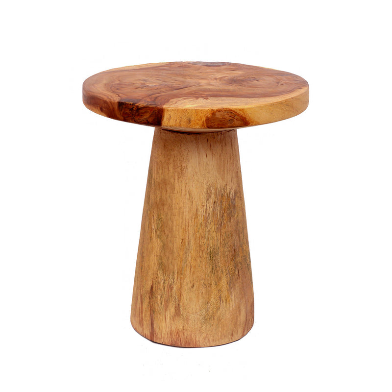 The Timber Conic Side Table - Natural - 50 in wood — handmade luxury side table curated by Laiyahome