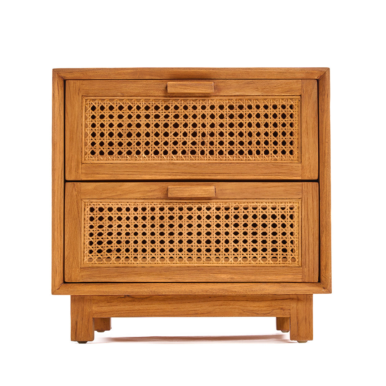 The Harmony Nightstand - Natural in rattan — handmade luxury bedside table curated by Laiyahome