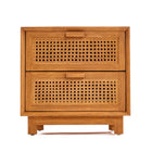 The Harmony Nightstand - Natural in rattan — handmade luxury bedside table curated by Laiyahome