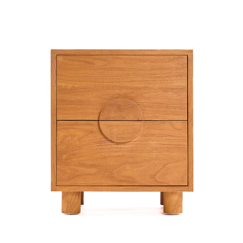 The Eclipse Nightstand - Natural | teak, bedside table, organic modern